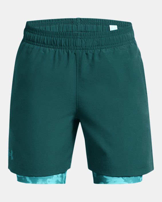Boys' UA Tech™ Woven 2-in-1 Shorts in Blue image number 0